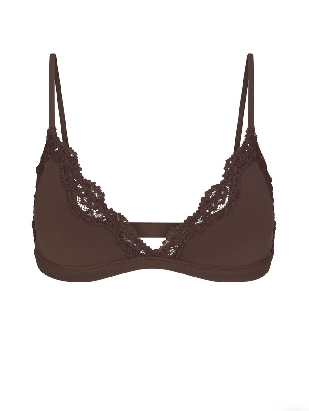 BRAND NEW W/ TAGS - SKIMS - Fits Everybody Triangle Bralette - Cocoa - Small